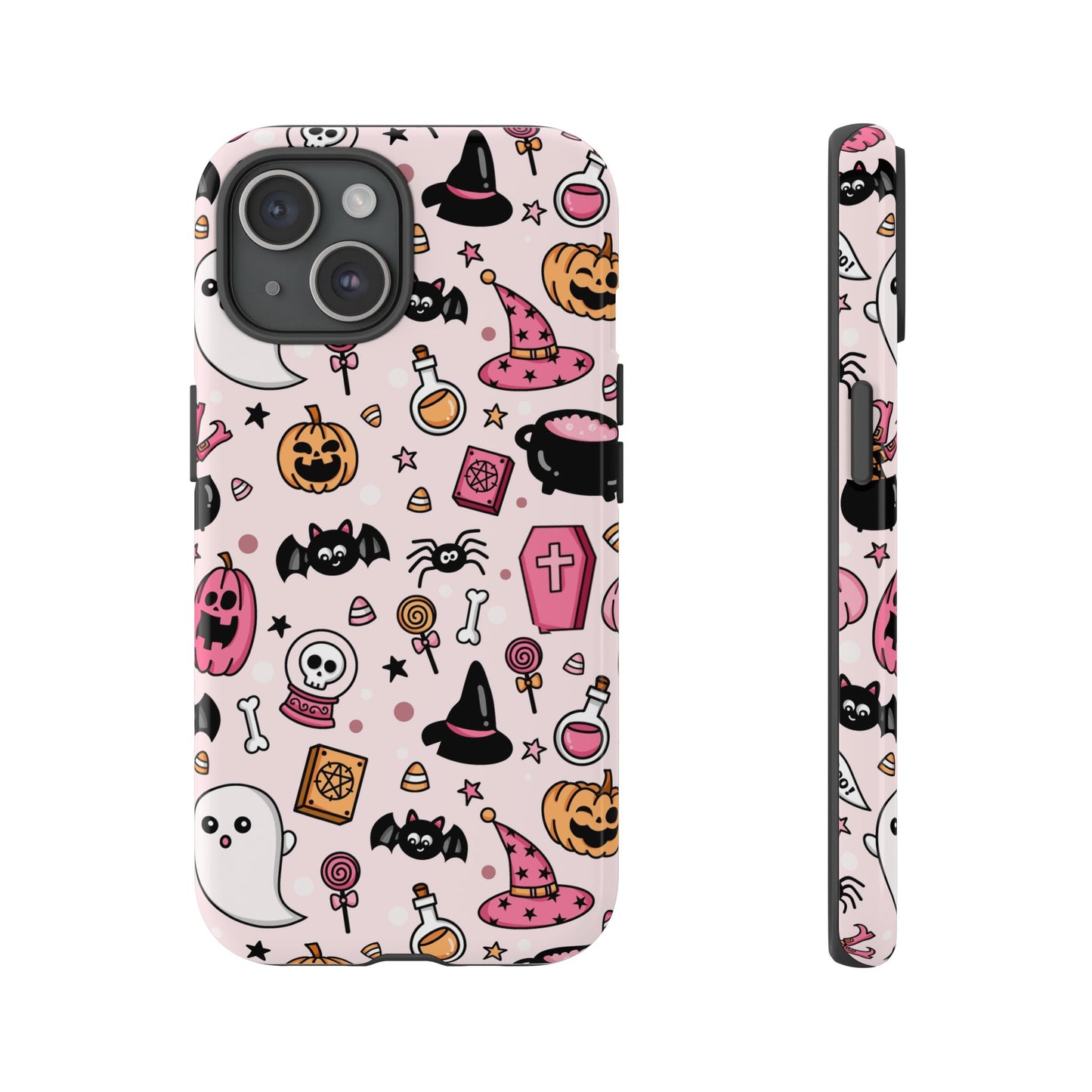 Pastel Halloween Charm Tough Phone Case – Cute Spooky Design - iPhone 16 - Samsung Galaxy - Google Pixel