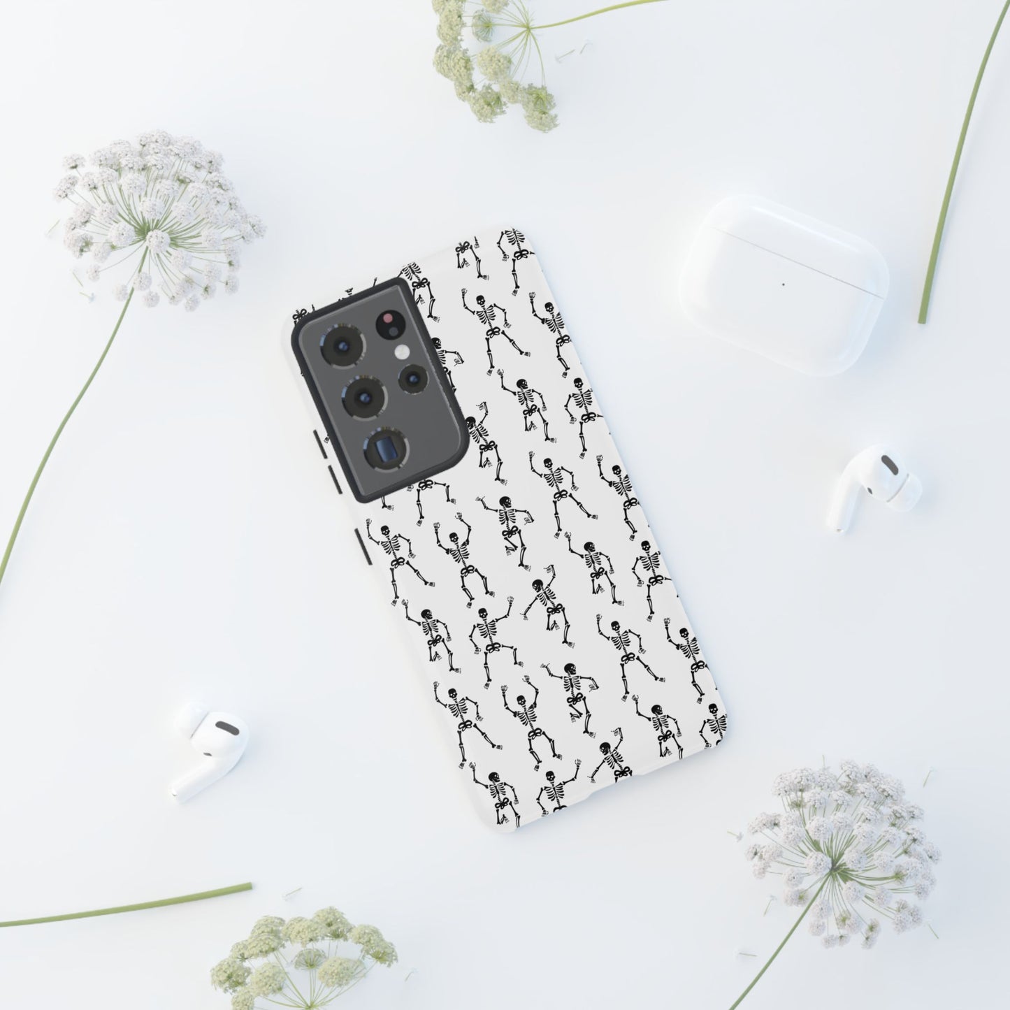 Dancing Skeletons Halloween Phone Case – Tough Phone Case – Cute Spooky Design - iPhone 16 - Samsung Galaxy - Google Pixel