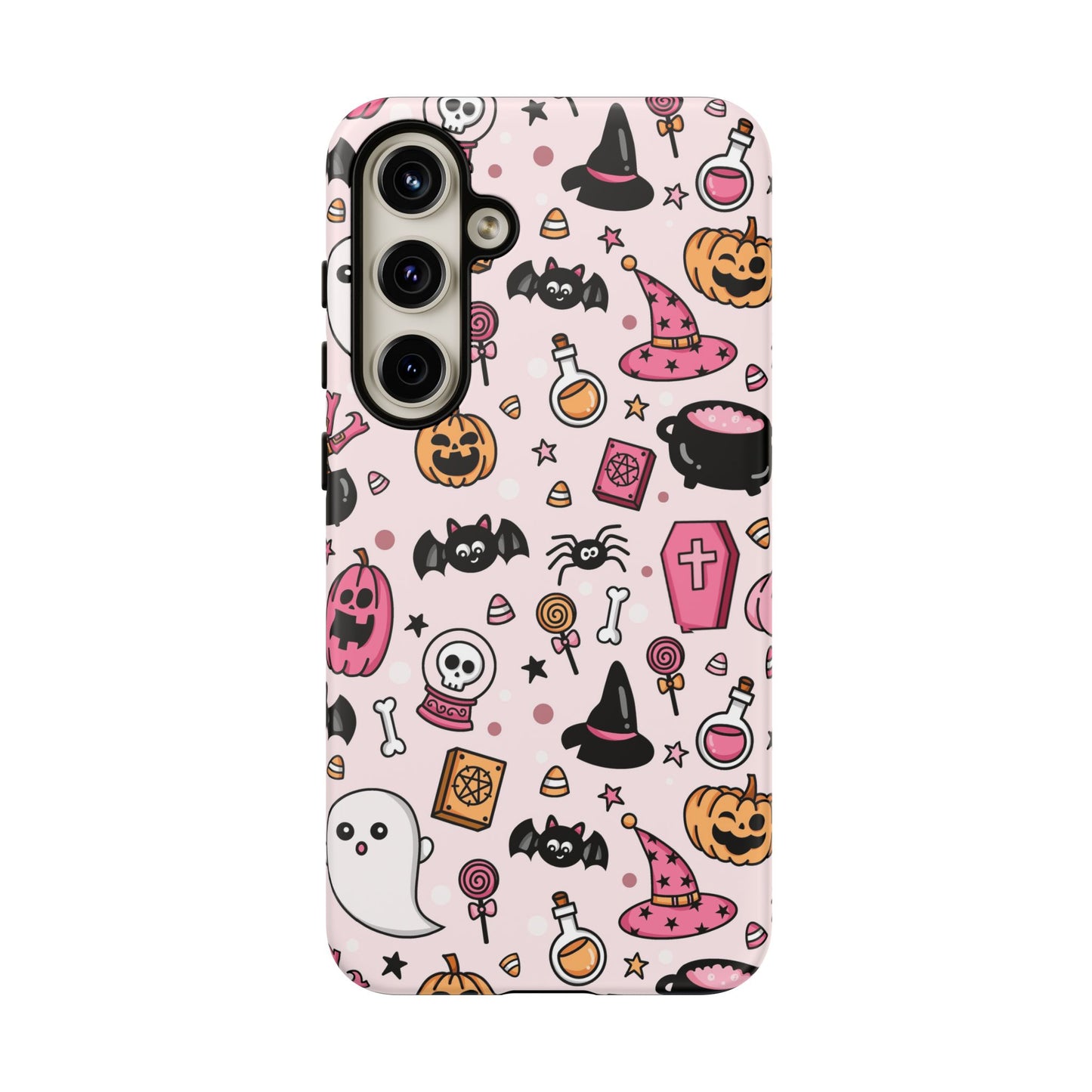 Pastel Halloween Charm Tough Phone Case – Cute Spooky Design - iPhone 16 - Samsung Galaxy - Google Pixel