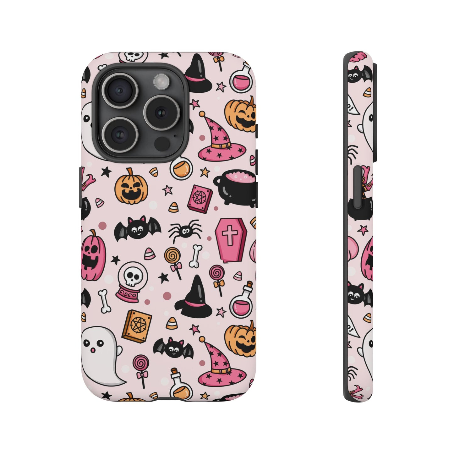 Pastel Halloween Charm Tough Phone Case – Cute Spooky Design - iPhone 16 - Samsung Galaxy - Google Pixel