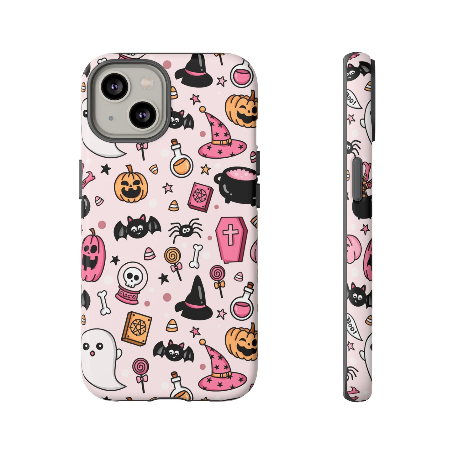 Pastel Halloween Charm Tough Phone Case – Cute Spooky Design - iPhone 16 - Samsung Galaxy - Google Pixel