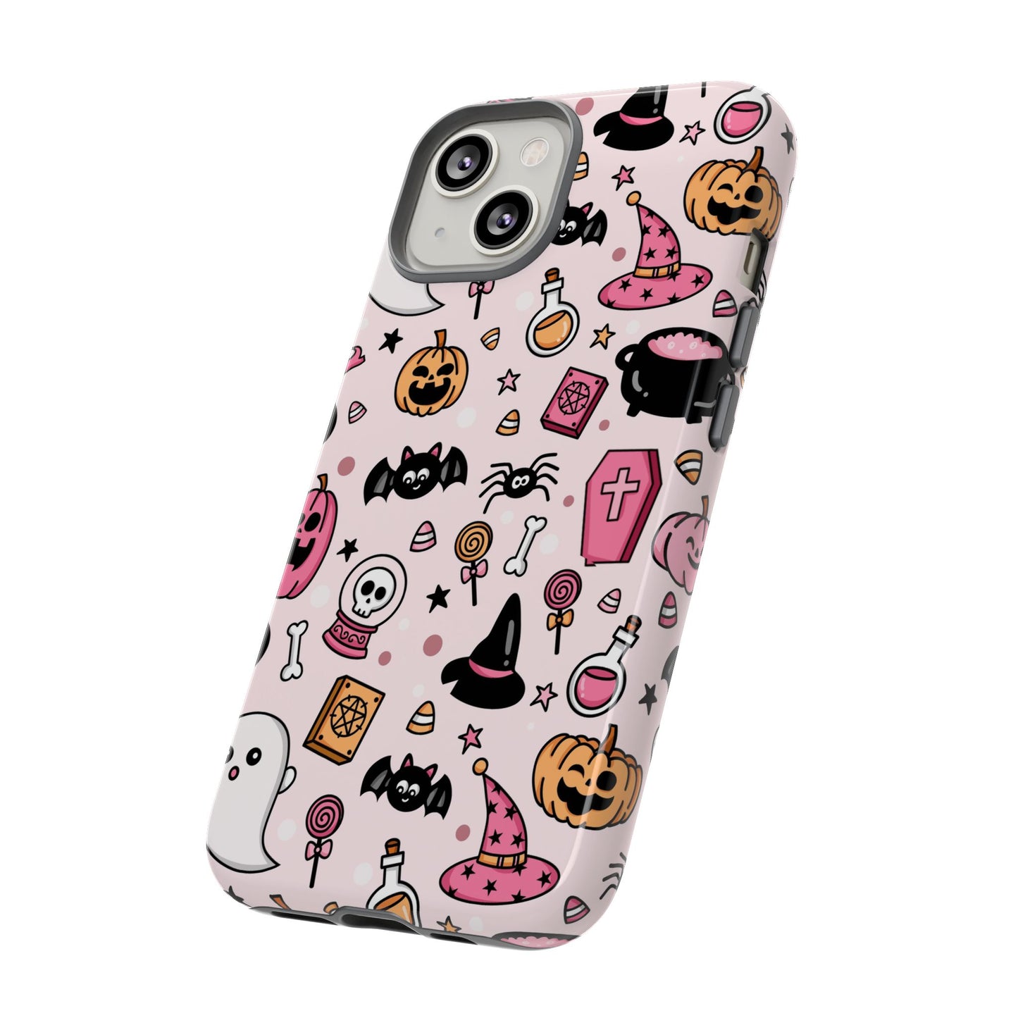 Pastel Halloween Charm Tough Phone Case – Cute Spooky Design - iPhone 16 - Samsung Galaxy - Google Pixel