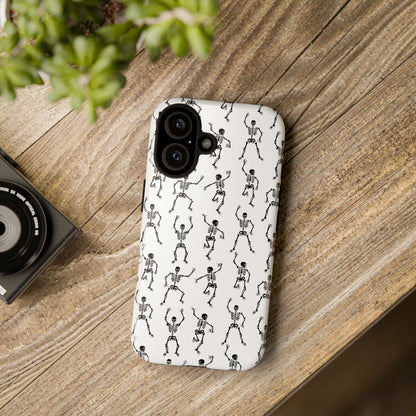 Dancing Skeletons Halloween Phone Case – Tough Phone Case – Cute Spooky Design - iPhone 16 - Samsung Galaxy - Google Pixel