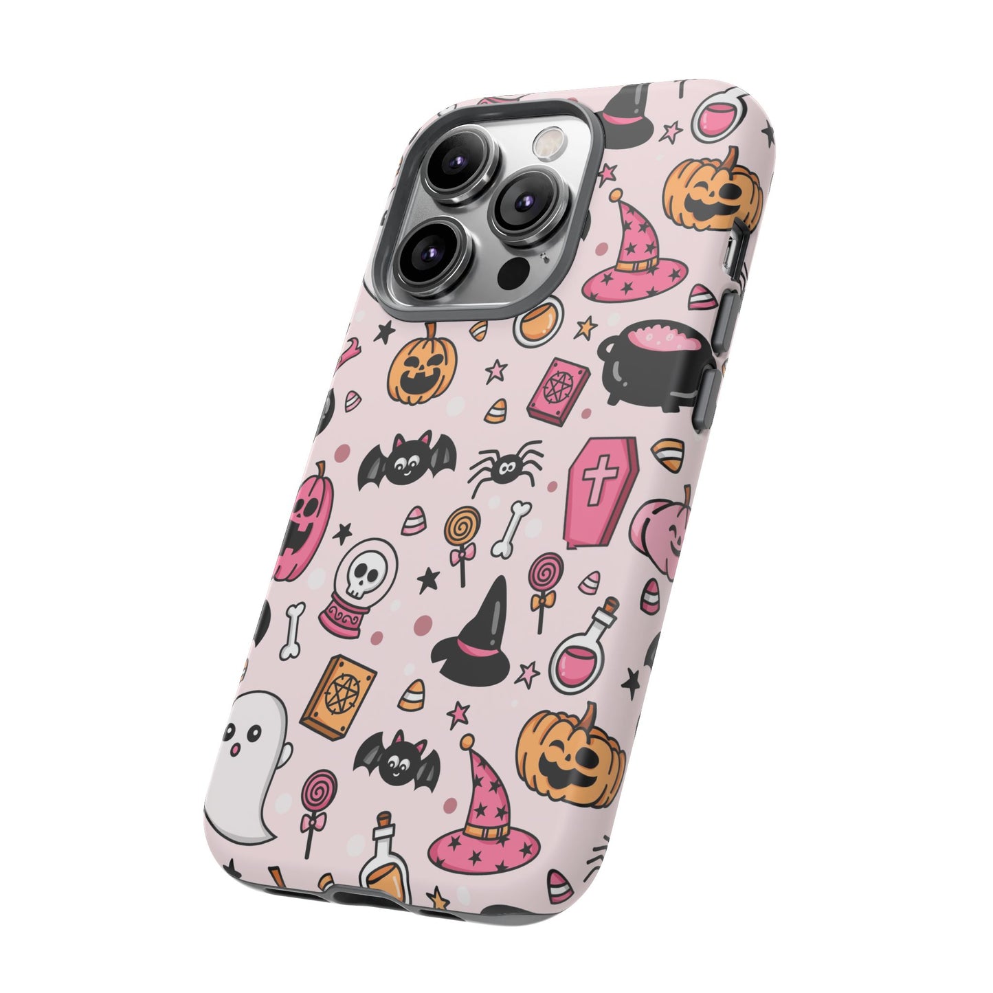 Pastel Halloween Charm Tough Phone Case – Cute Spooky Design - iPhone 16 - Samsung Galaxy - Google Pixel