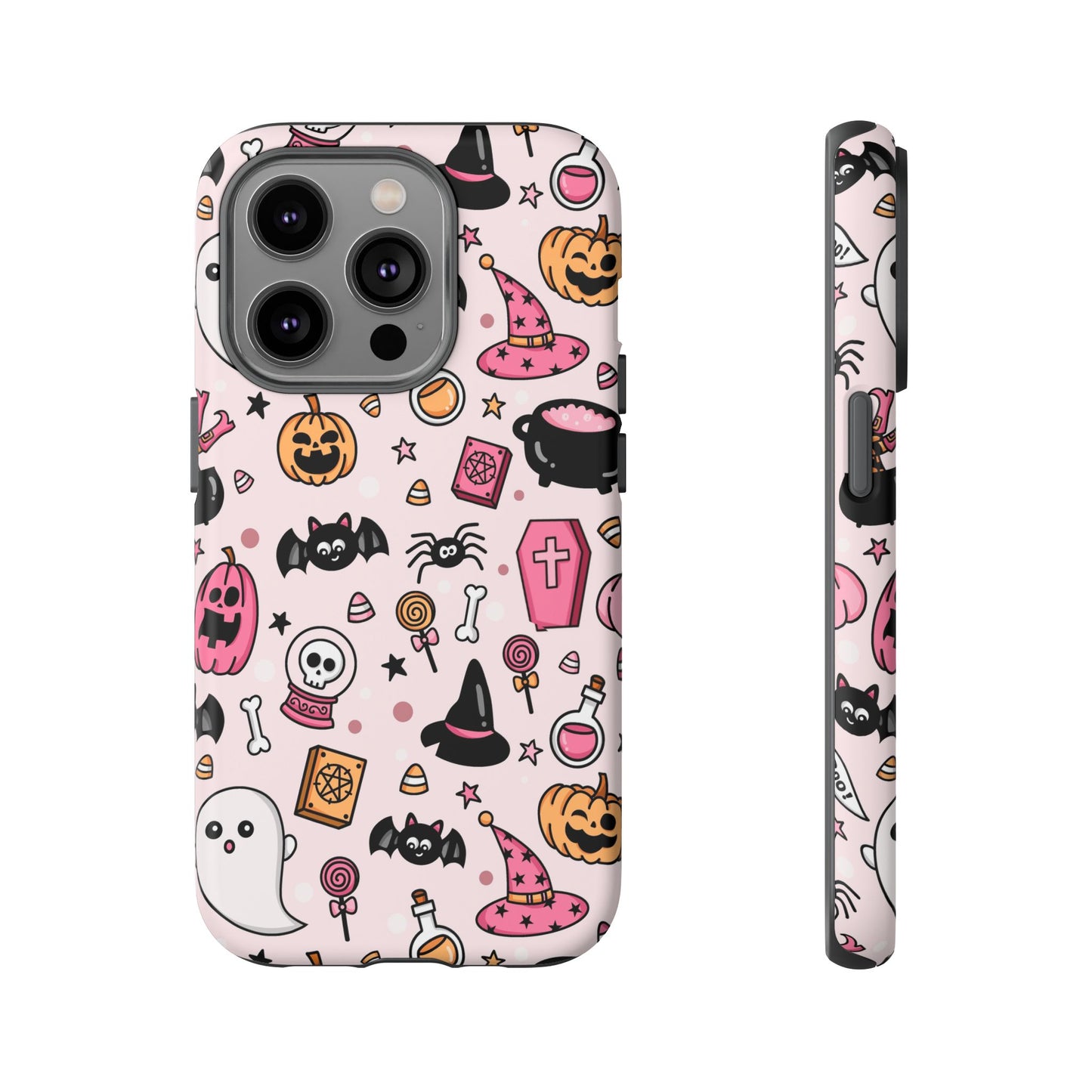 Pastel Halloween Charm Tough Phone Case – Cute Spooky Design - iPhone 16 - Samsung Galaxy - Google Pixel