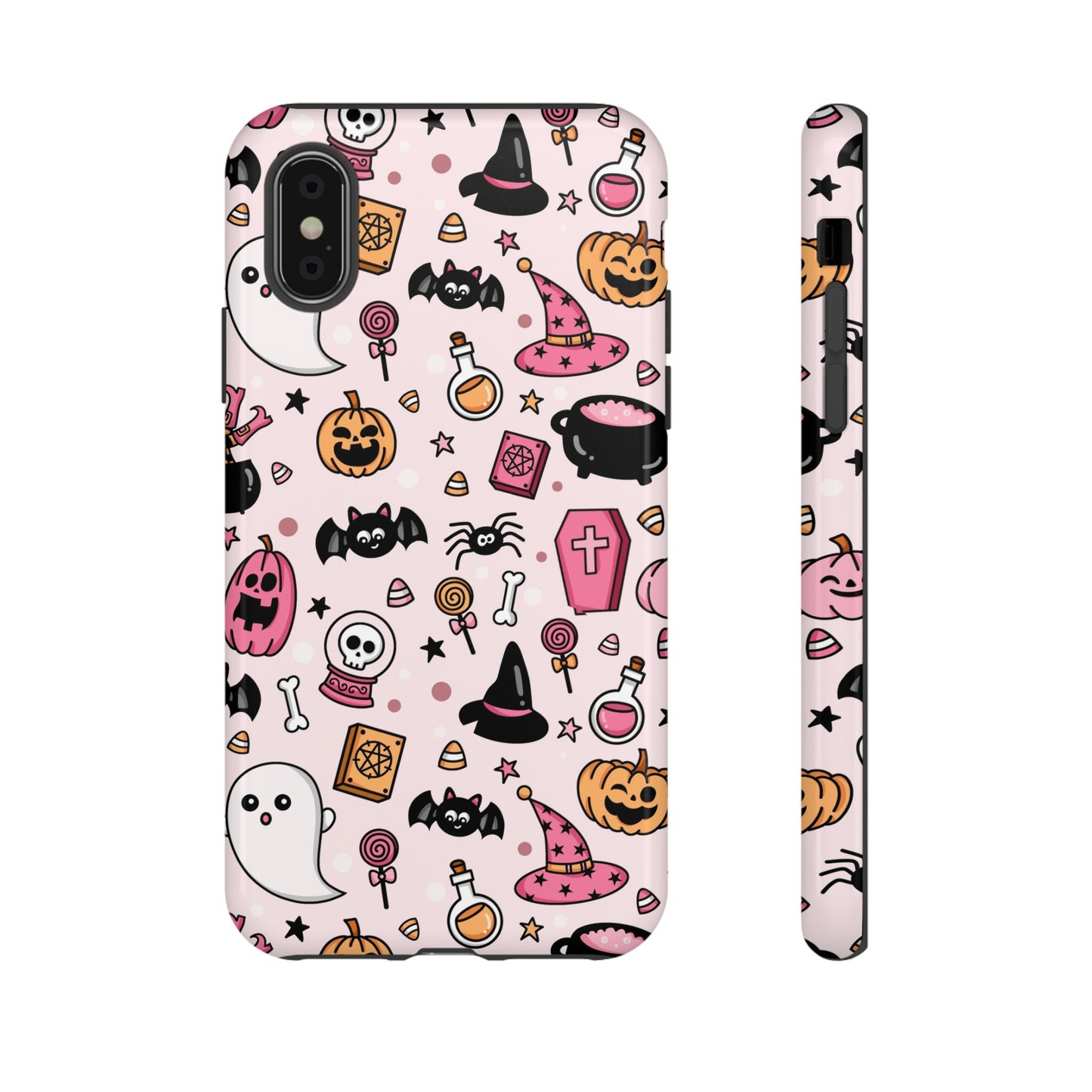 Pastel Halloween Charm Tough Phone Case – Cute Spooky Design - iPhone 16 - Samsung Galaxy - Google Pixel