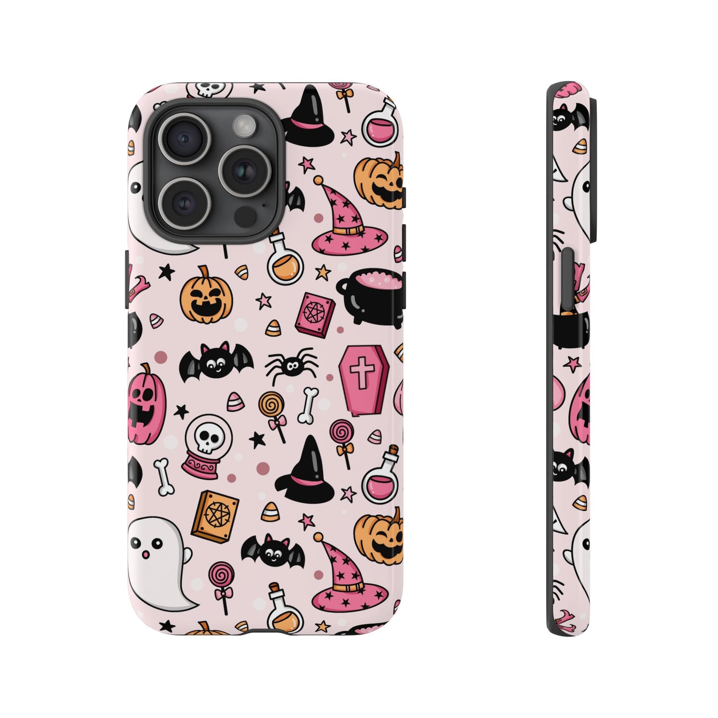 Pastel Halloween Charm Tough Phone Case – Cute Spooky Design - iPhone 16 - Samsung Galaxy - Google Pixel