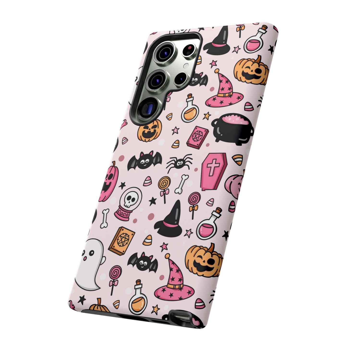 Pastel Halloween Charm Tough Phone Case – Cute Spooky Design - iPhone 16 - Samsung Galaxy - Google Pixel