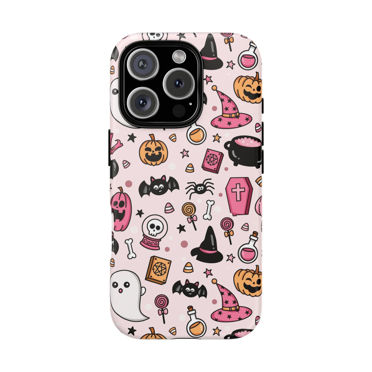 Pastel Halloween Charm Tough Phone Case – Cute Spooky Design - iPhone 16 - Samsung Galaxy - Google Pixel