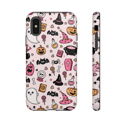 Pastel Halloween Charm Tough Phone Case – Cute Spooky Design - iPhone 16 - Samsung Galaxy - Google Pixel