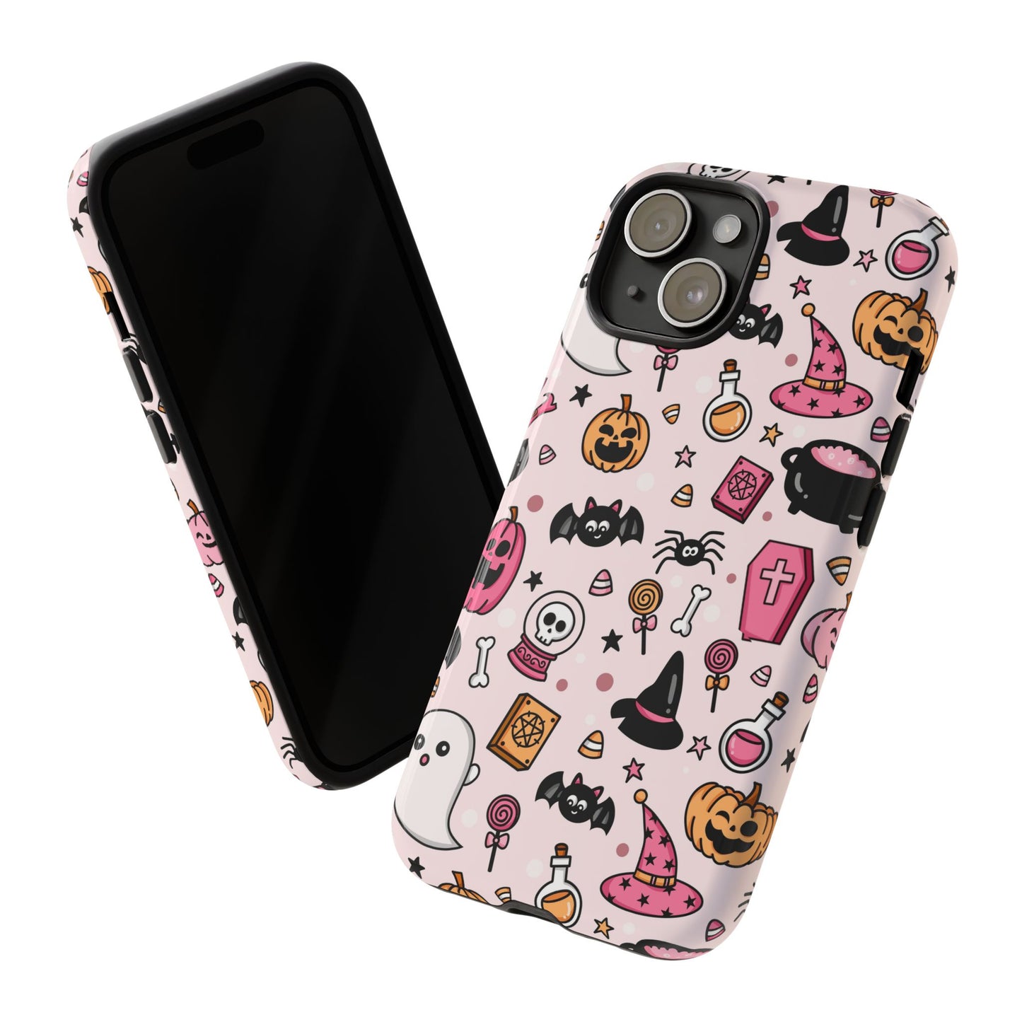 Pastel Halloween Charm Tough Phone Case – Cute Spooky Design - iPhone 16 - Samsung Galaxy - Google Pixel