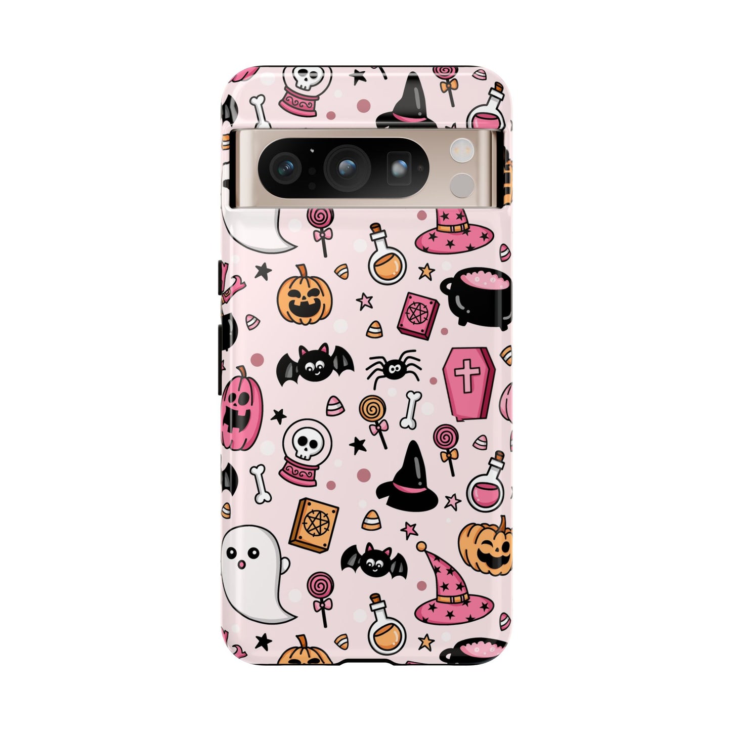 Pastel Halloween Charm Tough Phone Case – Cute Spooky Design - iPhone 16 - Samsung Galaxy - Google Pixel