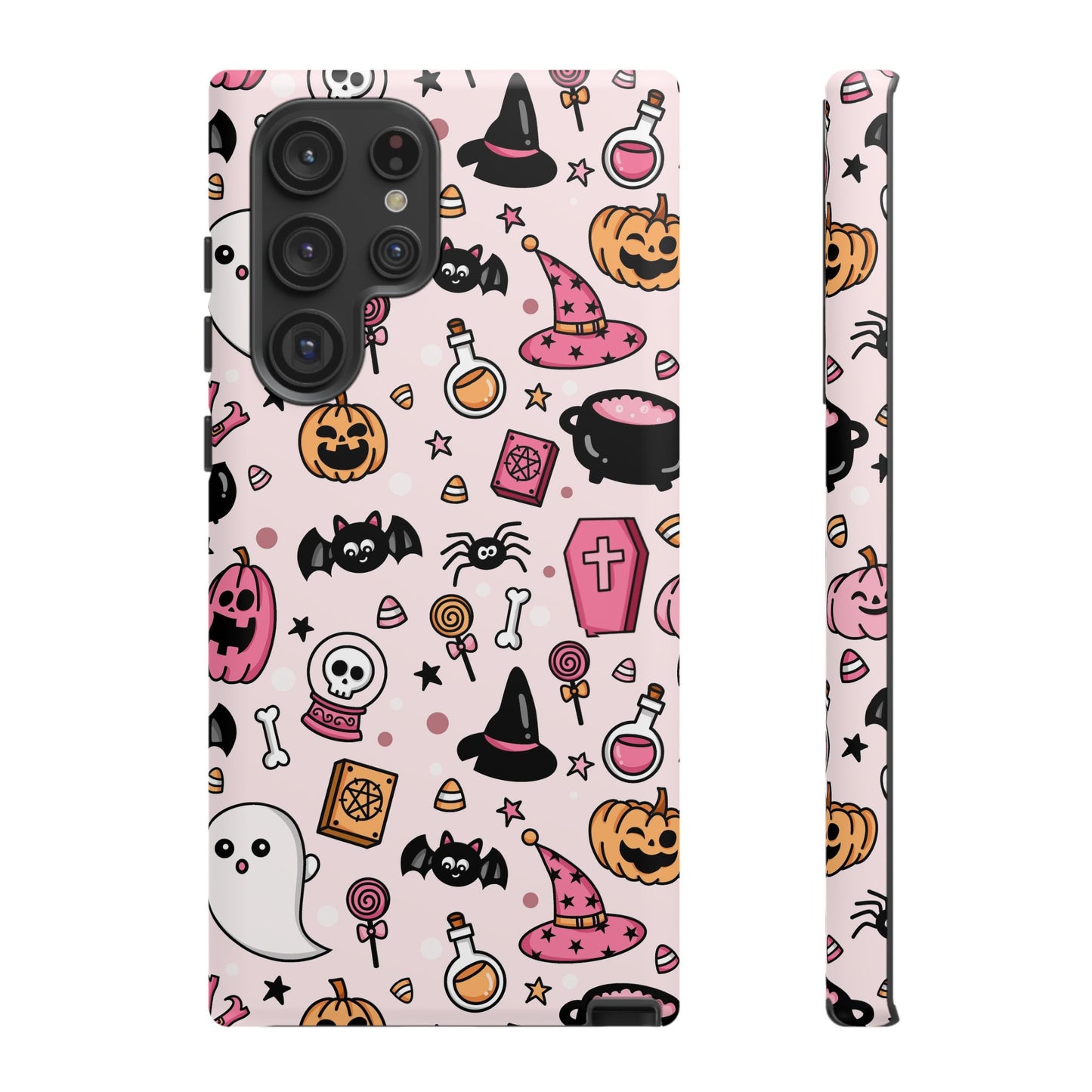 Pastel Halloween Charm Tough Phone Case – Cute Spooky Design - iPhone 16 - Samsung Galaxy - Google Pixel