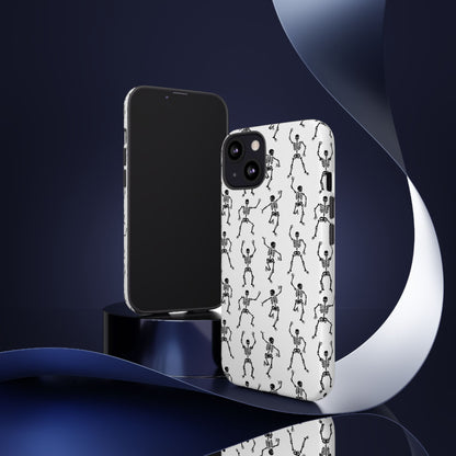 Dancing Skeletons Halloween Phone Case – Tough Phone Case – Cute Spooky Design - iPhone 16 - Samsung Galaxy - Google Pixel