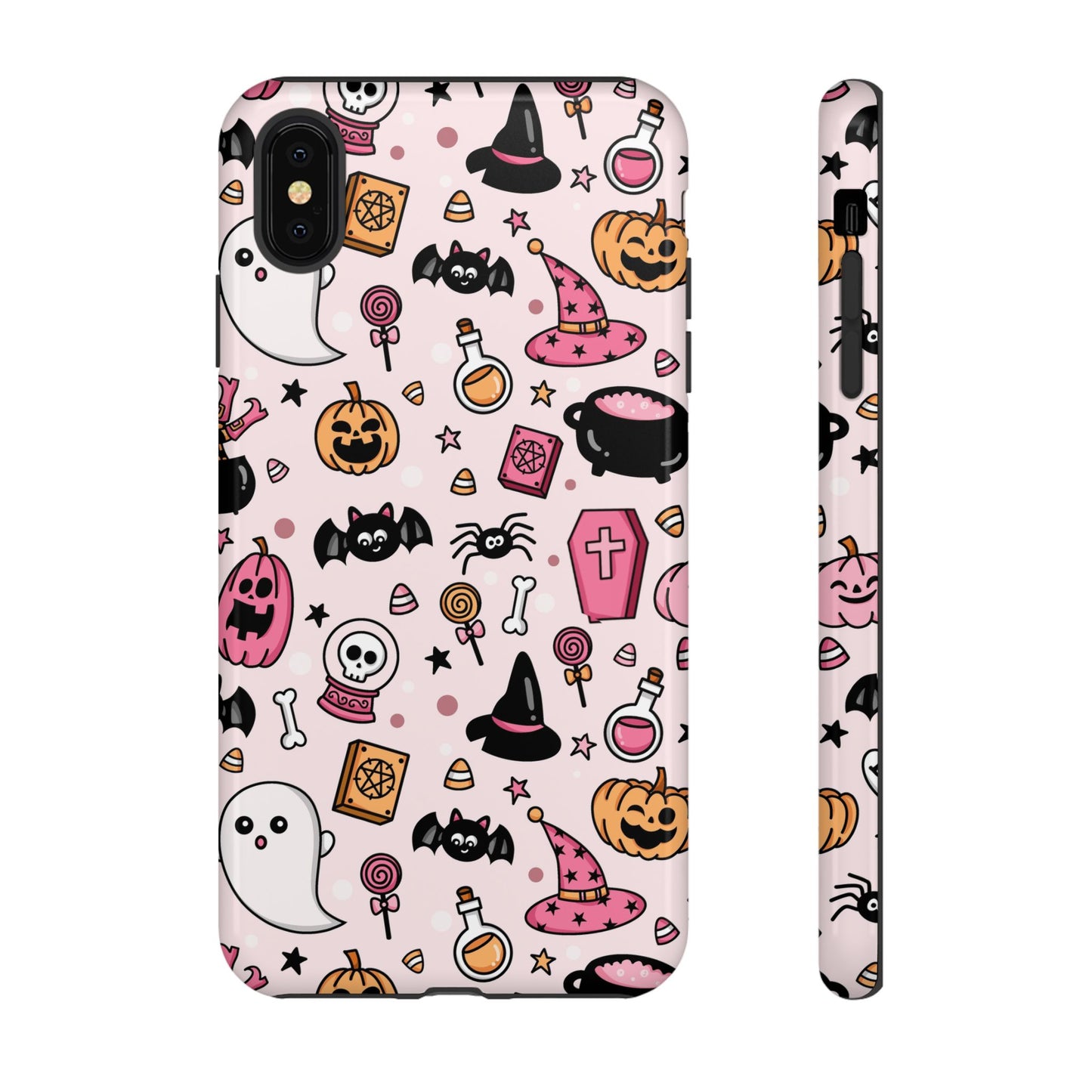 Pastel Halloween Charm Tough Phone Case – Cute Spooky Design - iPhone 16 - Samsung Galaxy - Google Pixel