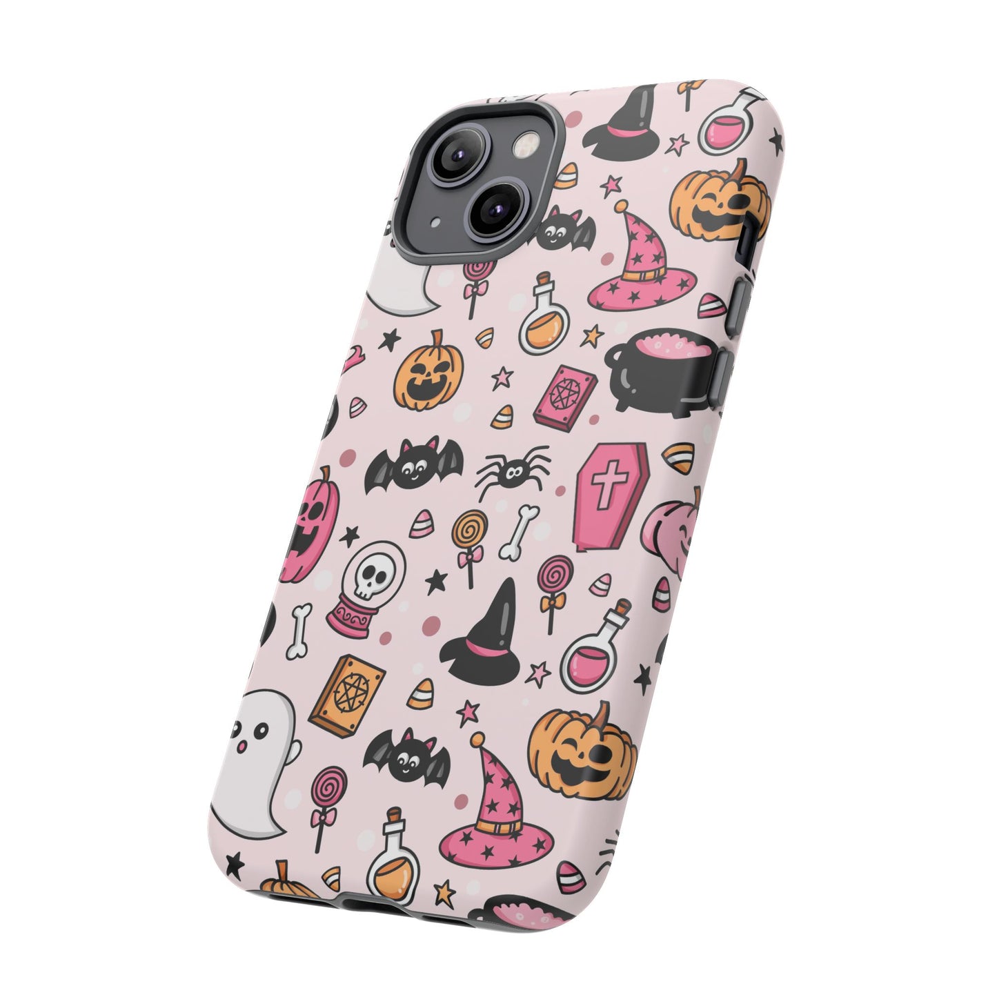 Pastel Halloween Charm Tough Phone Case – Cute Spooky Design - iPhone 16 - Samsung Galaxy - Google Pixel