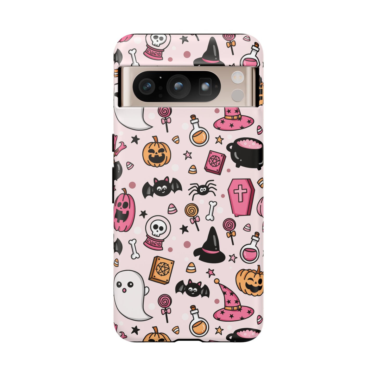 Pastel Halloween Charm Tough Phone Case – Cute Spooky Design - iPhone 16 - Samsung Galaxy - Google Pixel