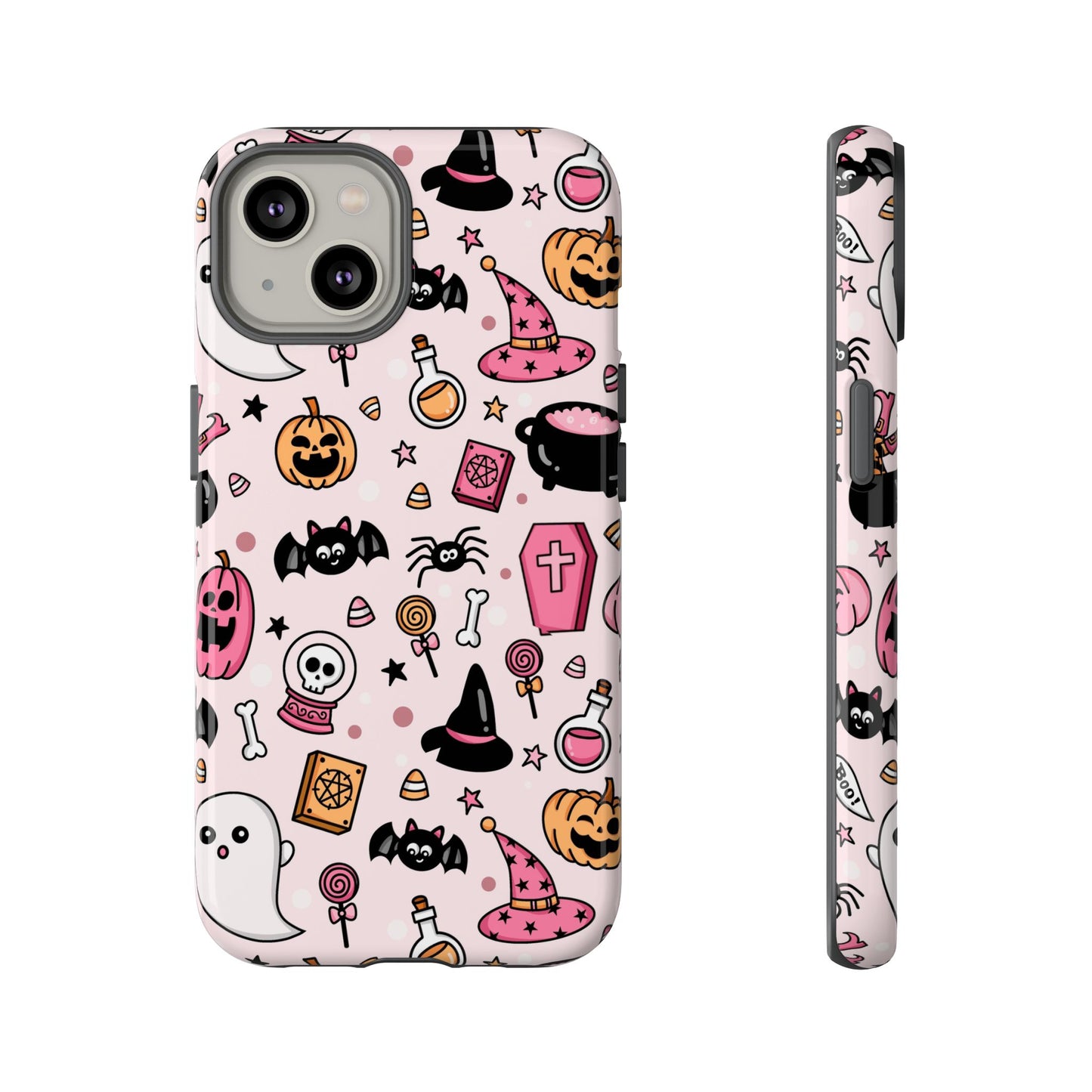 Pastel Halloween Charm Tough Phone Case – Cute Spooky Design - iPhone 16 - Samsung Galaxy - Google Pixel