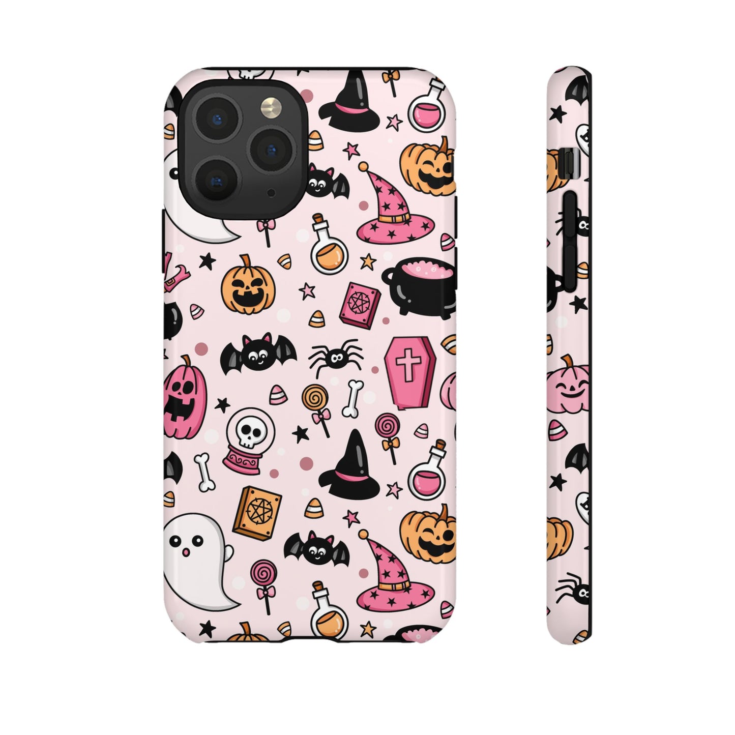 Pastel Halloween Charm Tough Phone Case – Cute Spooky Design - iPhone 16 - Samsung Galaxy - Google Pixel