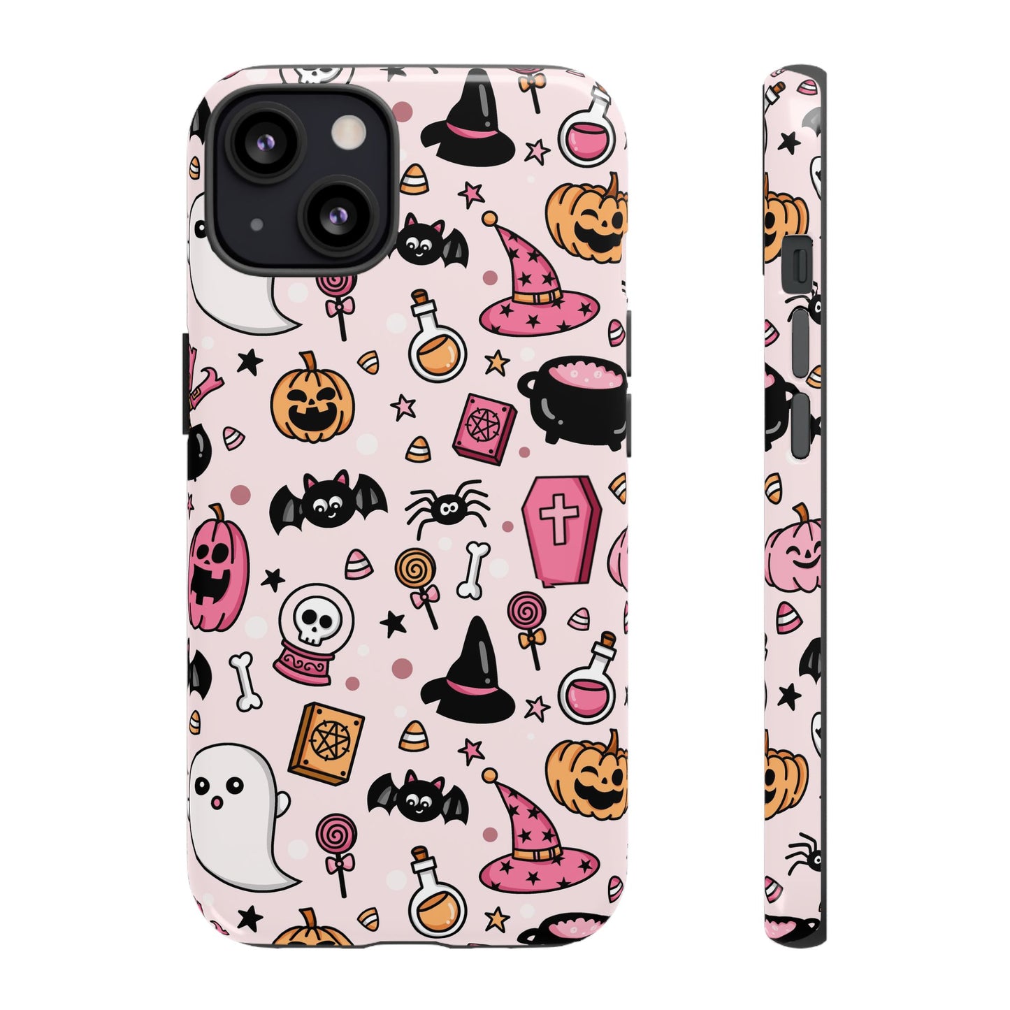 Pastel Halloween Charm Tough Phone Case – Cute Spooky Design - iPhone 16 - Samsung Galaxy - Google Pixel