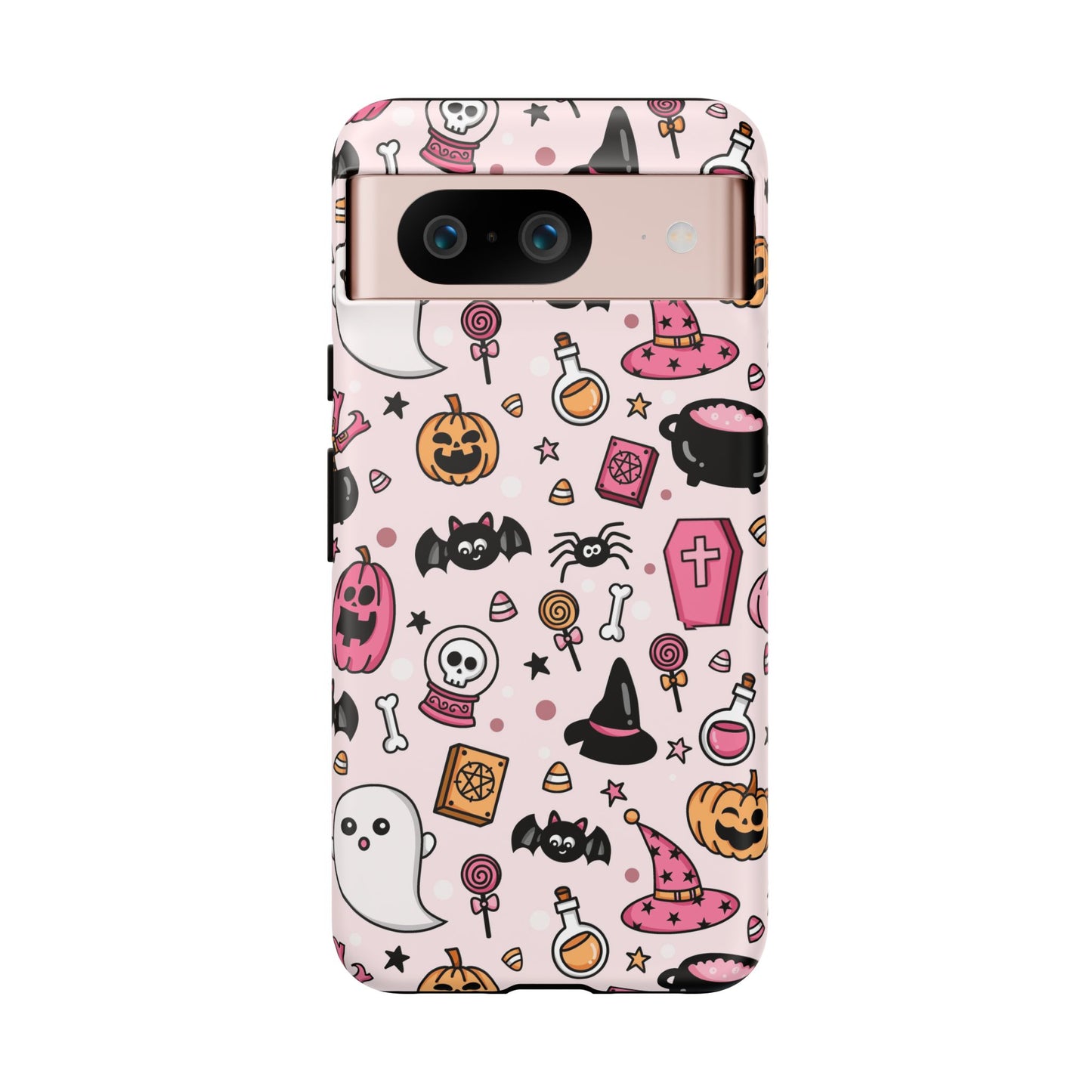 Pastel Halloween Charm Tough Phone Case – Cute Spooky Design - iPhone 16 - Samsung Galaxy - Google Pixel