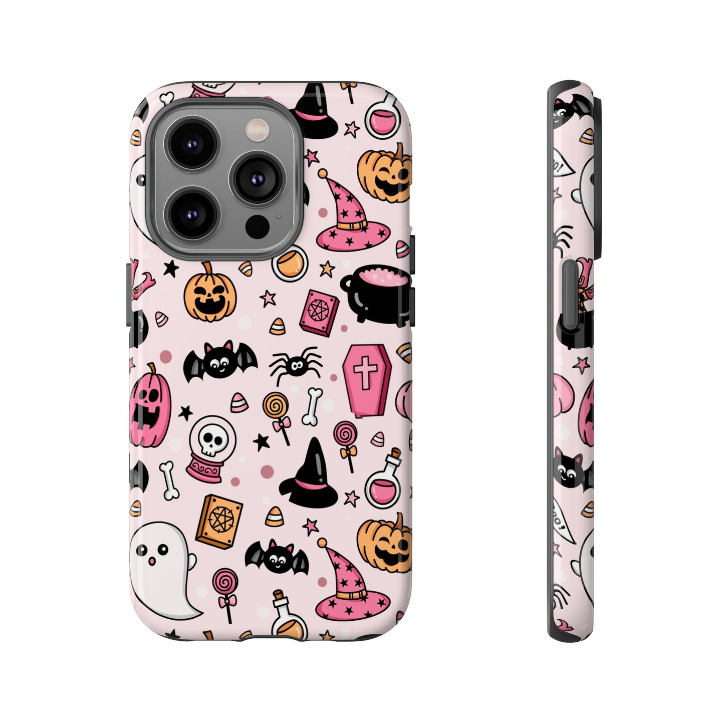 Pastel Halloween Charm Tough Phone Case – Cute Spooky Design - iPhone 16 - Samsung Galaxy - Google Pixel