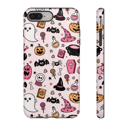 Pastel Halloween Charm Tough Phone Case – Cute Spooky Design - iPhone 16 - Samsung Galaxy - Google Pixel