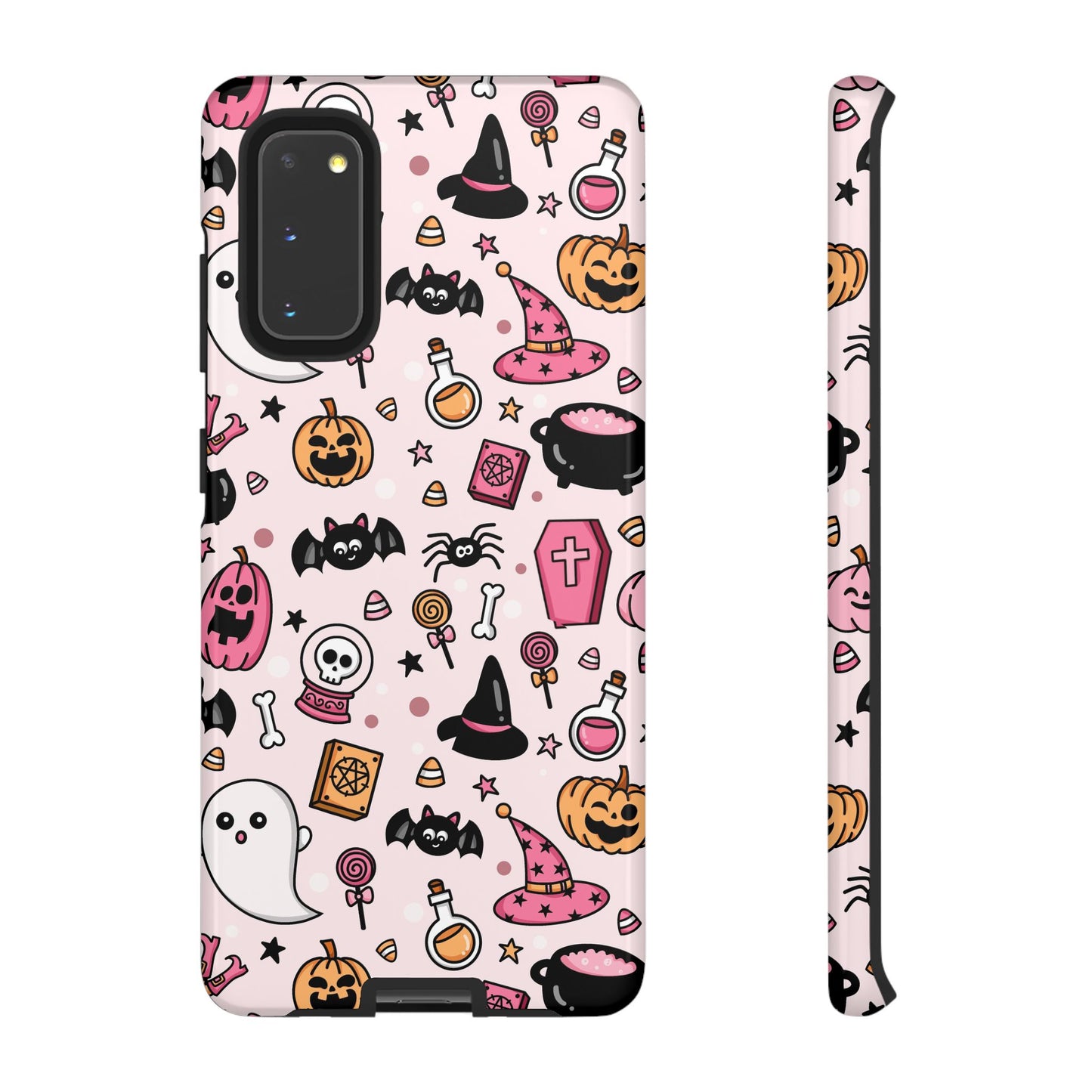 Pastel Halloween Charm Tough Phone Case – Cute Spooky Design - iPhone 16 - Samsung Galaxy - Google Pixel