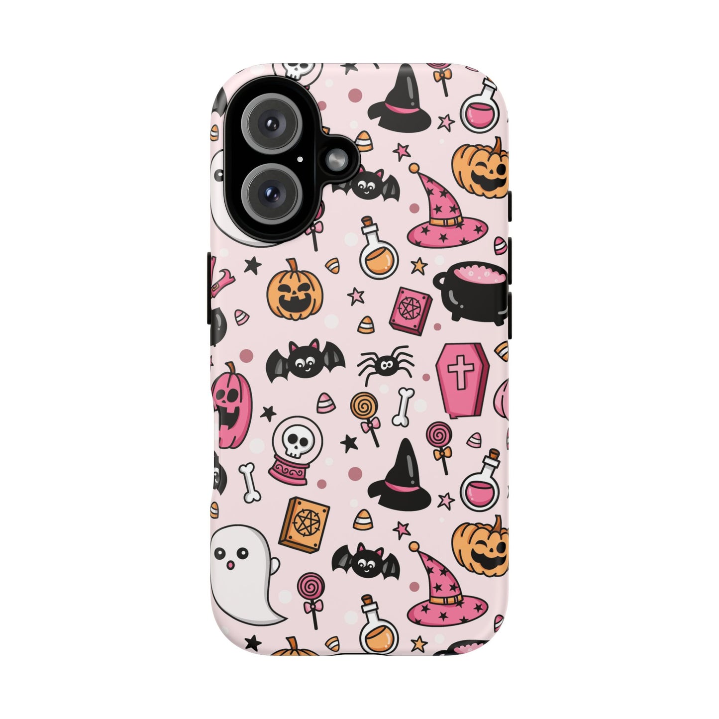 Pastel Halloween Charm Tough Phone Case – Cute Spooky Design - iPhone 16 - Samsung Galaxy - Google Pixel