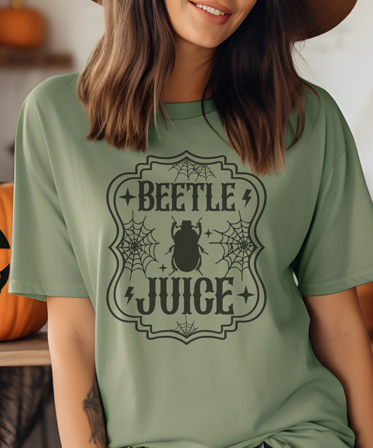 "Beetle Juice" Halloween T-Shirt | Funny Beetle-Inspired Graphic Tee | Spooky Insect Design Shirt for Horror Lovers