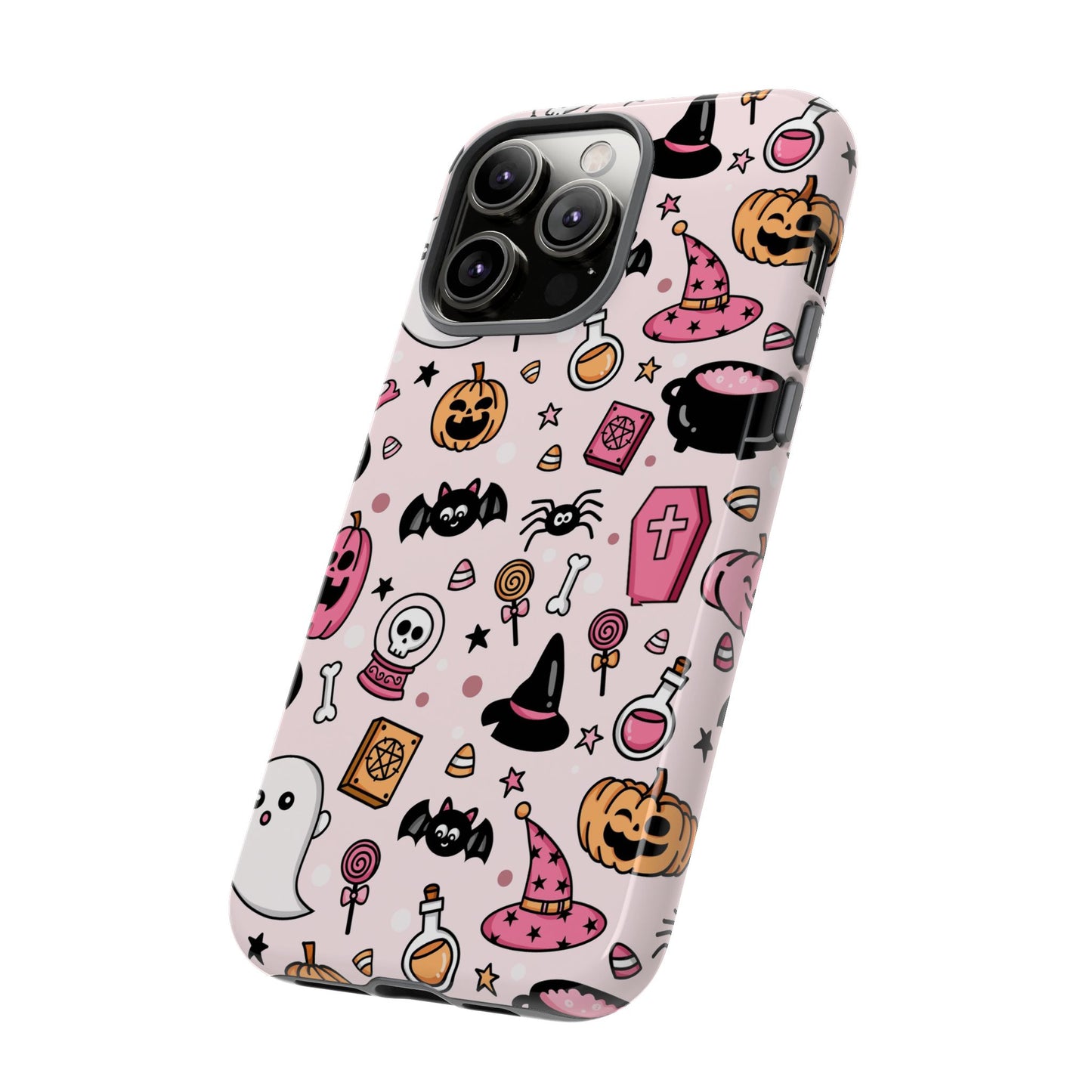 Pastel Halloween Charm Tough Phone Case – Cute Spooky Design - iPhone 16 - Samsung Galaxy - Google Pixel