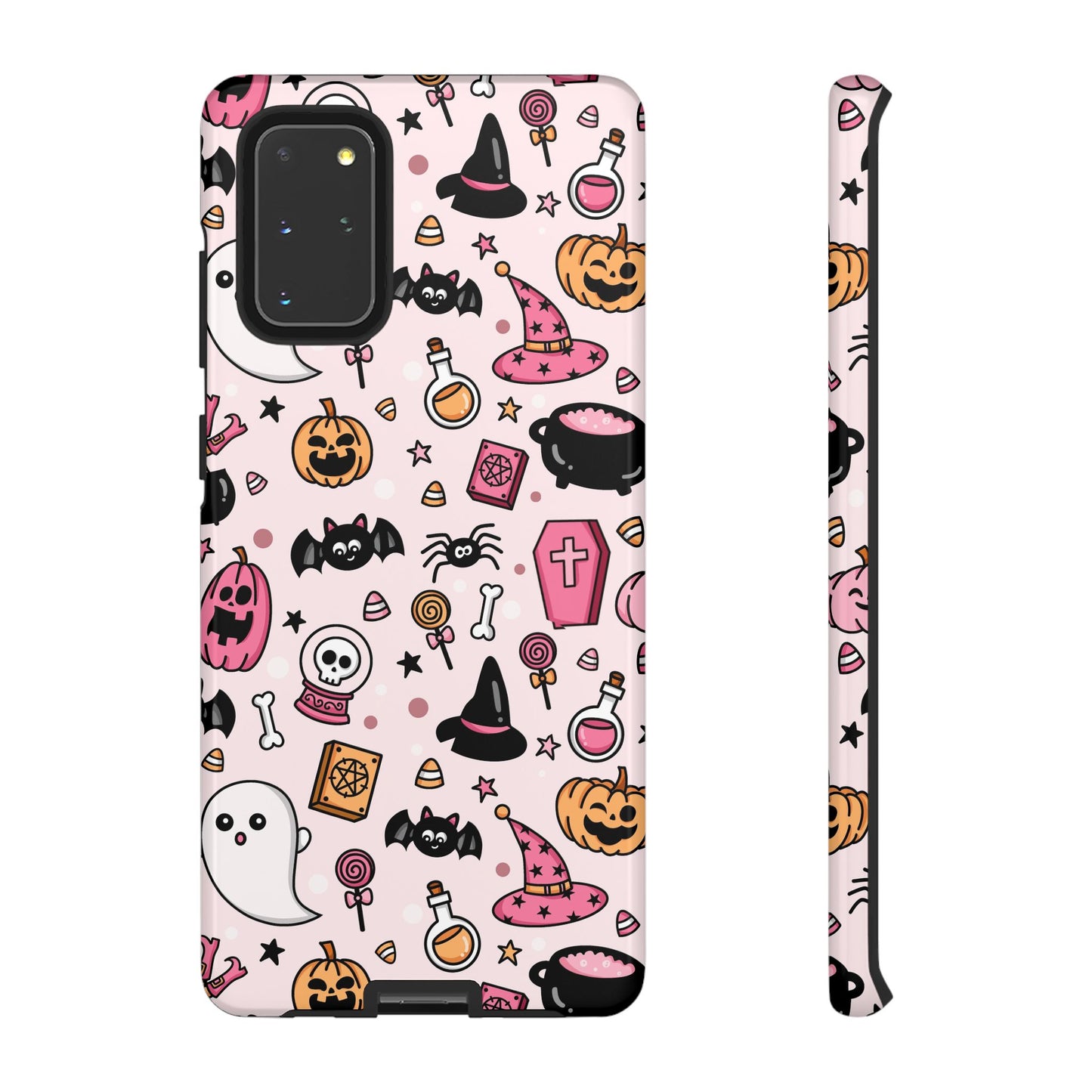 Pastel Halloween Charm Tough Phone Case – Cute Spooky Design - iPhone 16 - Samsung Galaxy - Google Pixel