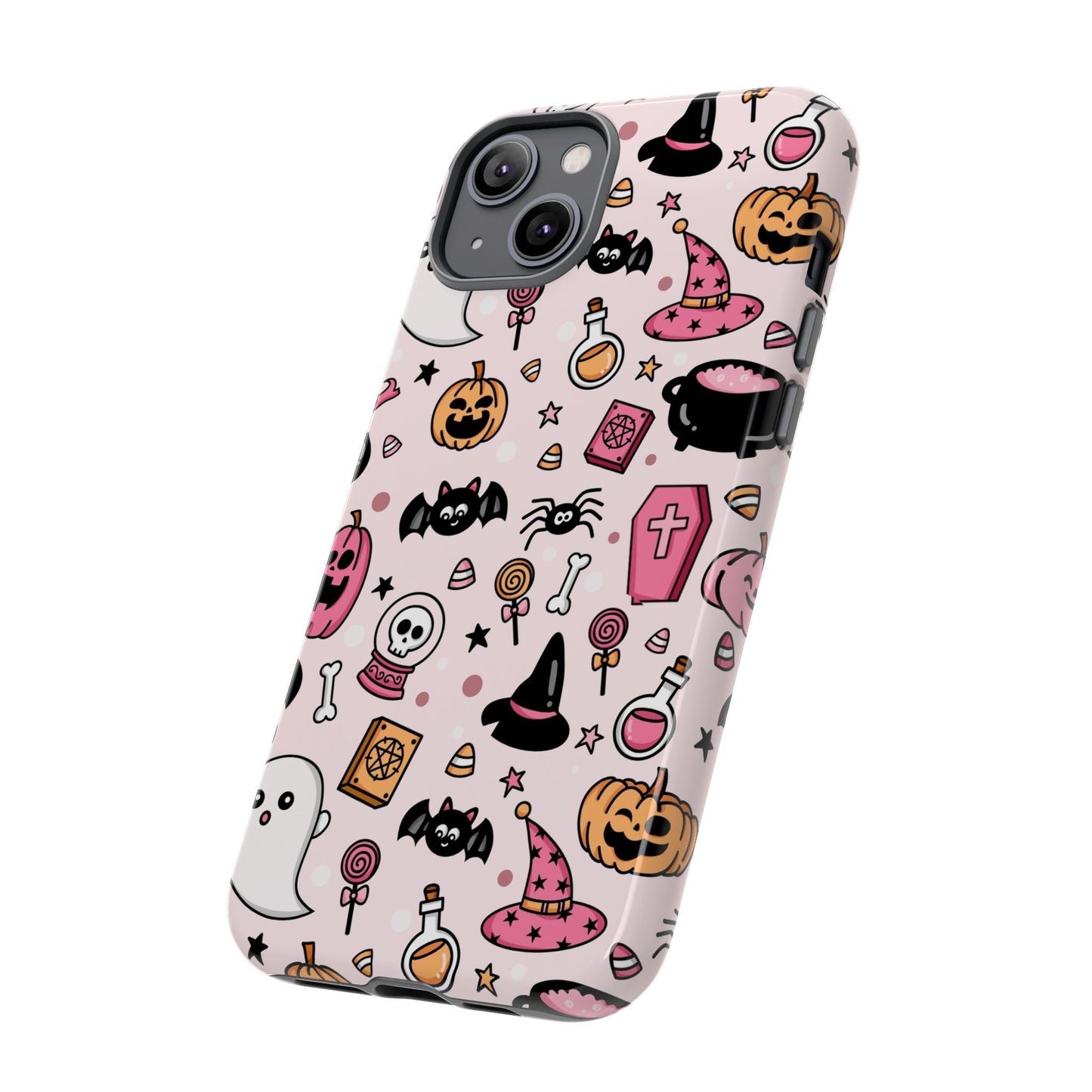 Pastel Halloween Charm Tough Phone Case – Cute Spooky Design - iPhone 16 - Samsung Galaxy - Google Pixel