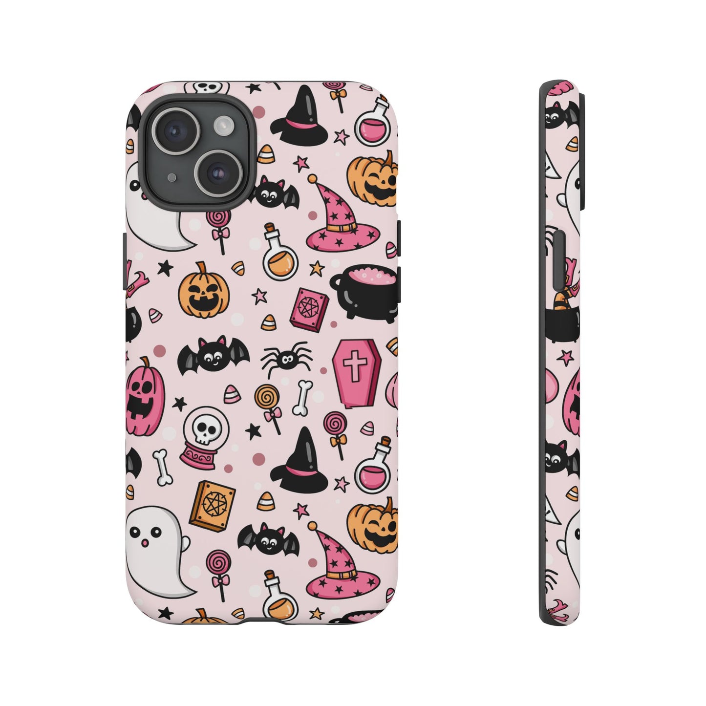 Pastel Halloween Charm Tough Phone Case – Cute Spooky Design - iPhone 16 - Samsung Galaxy - Google Pixel