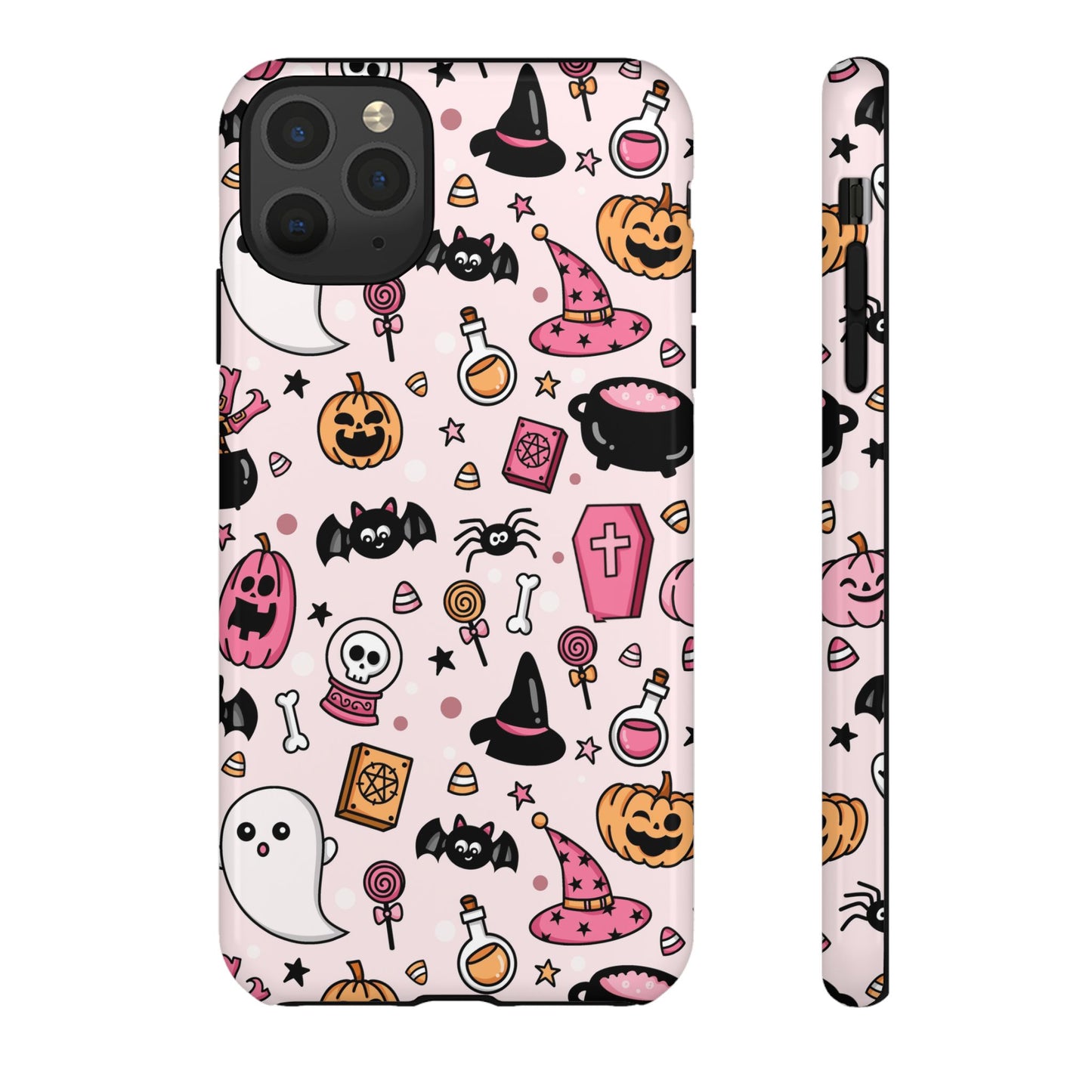 Pastel Halloween Charm Tough Phone Case – Cute Spooky Design - iPhone 16 - Samsung Galaxy - Google Pixel