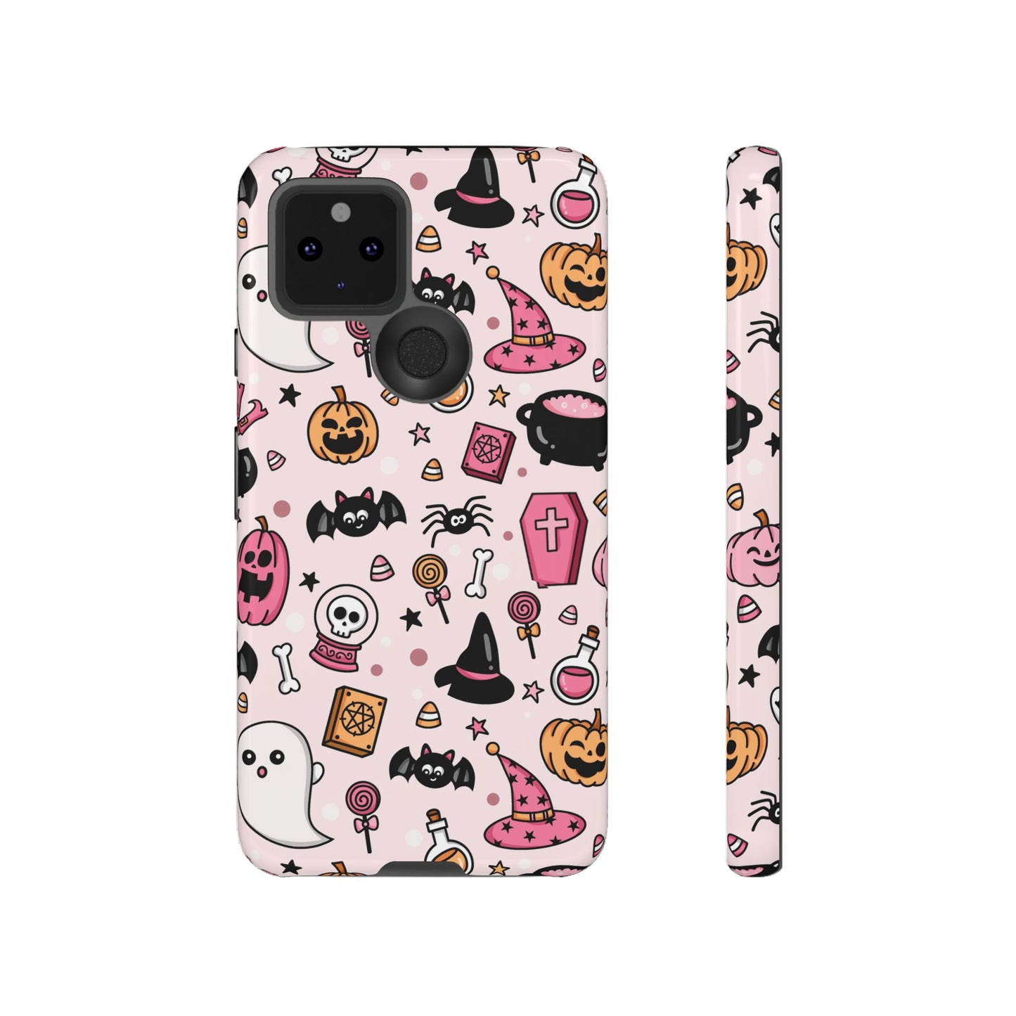 Pastel Halloween Charm Tough Phone Case – Cute Spooky Design - iPhone 16 - Samsung Galaxy - Google Pixel