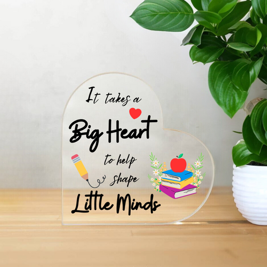 Teacher Heart Acrylic Keepsake | Appreciation